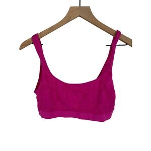 Out From Under UO Seamless Textured Bralette Unlined Pink Large NEW